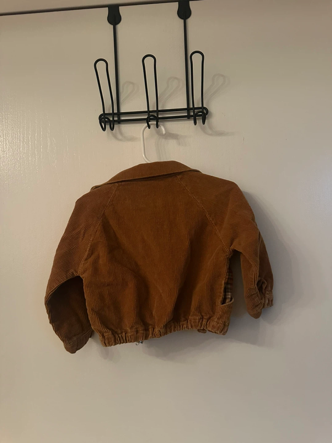 Brown Corduroy Jacket with Plaid Pockets - photo 3