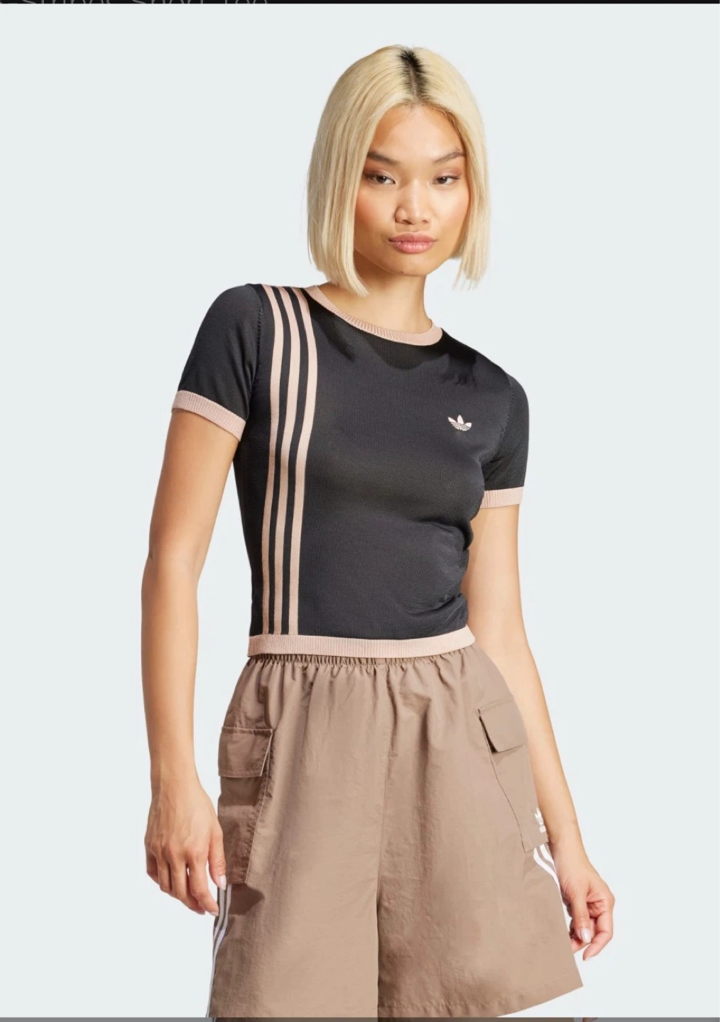 Women’s Adidas Three-Stripe Knitted Tee Medium - photo 4
