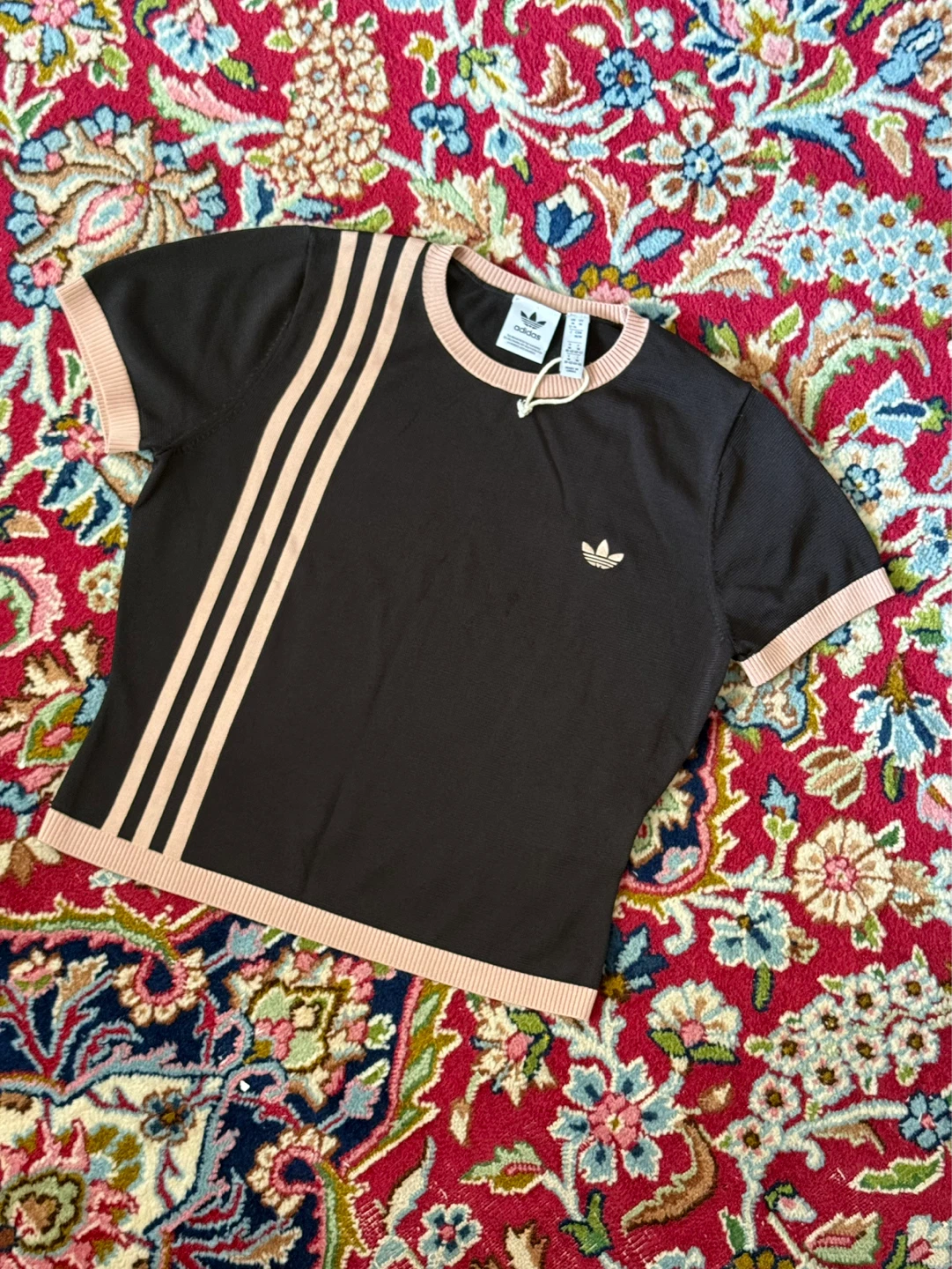 Women’s Adidas Three-Stripe Knitted Tee Medium