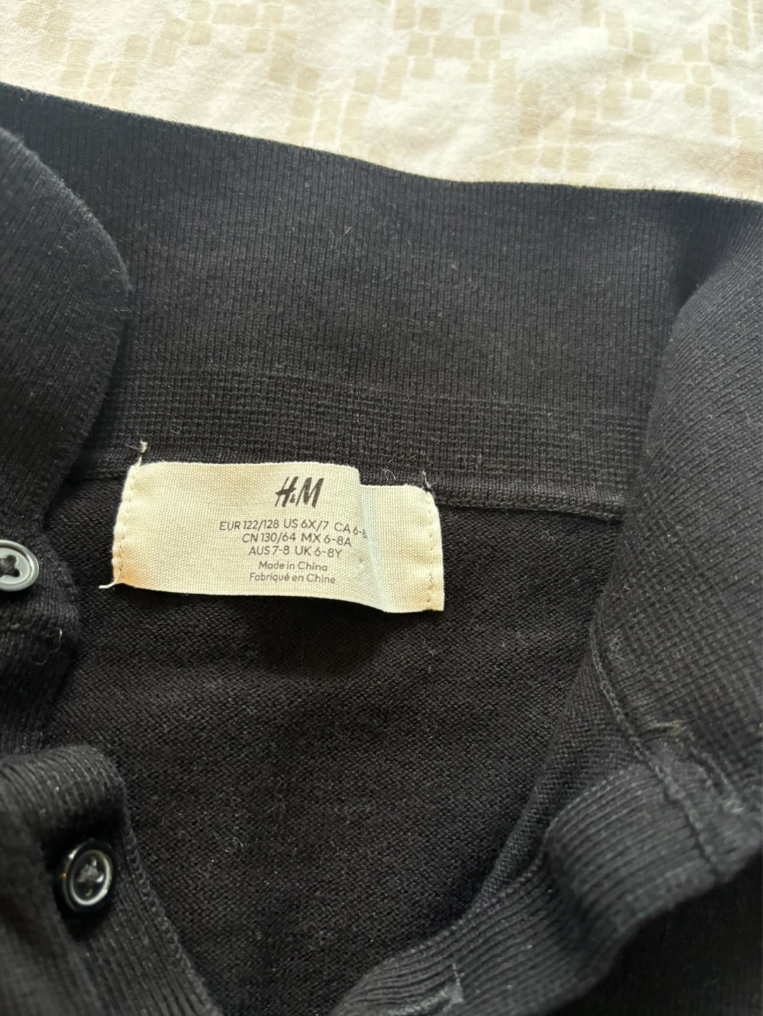 H&M Black Long-Sleeve Collared Sweater - Size 6-8Y - photo 2