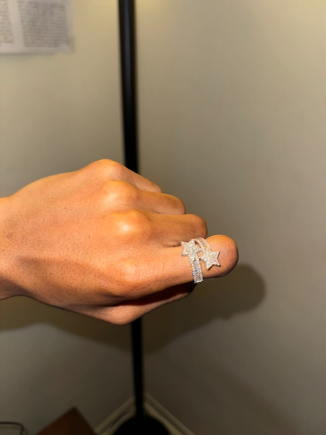 GRA Certified Shooting Star Moissanite Ring Size 10 | 925 Silver - photo 5