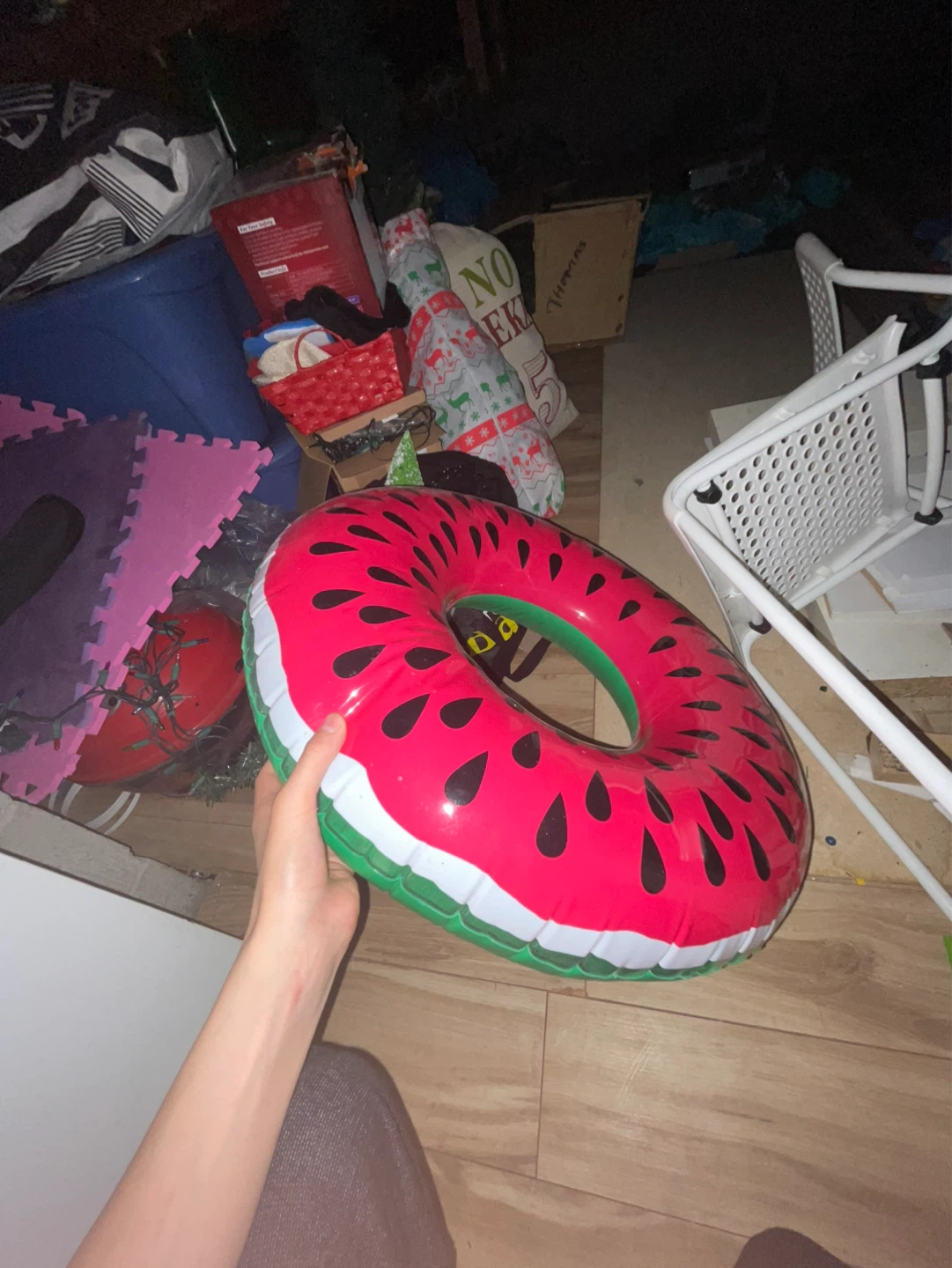 Inflatable Crocodile Pool Float & Watermelon Ring - photo 2