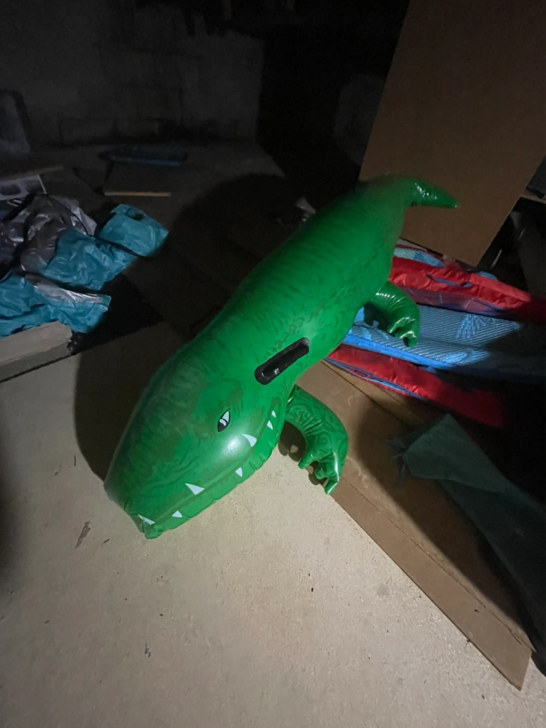 Inflatable Crocodile Pool Float & Watermelon Ring