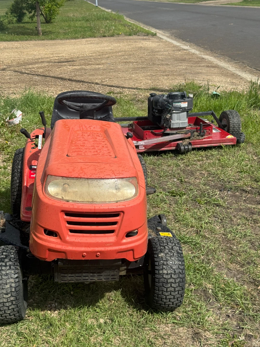 Ride-on Mower and Tow-Behind Brush Hog Mower - photo 2
