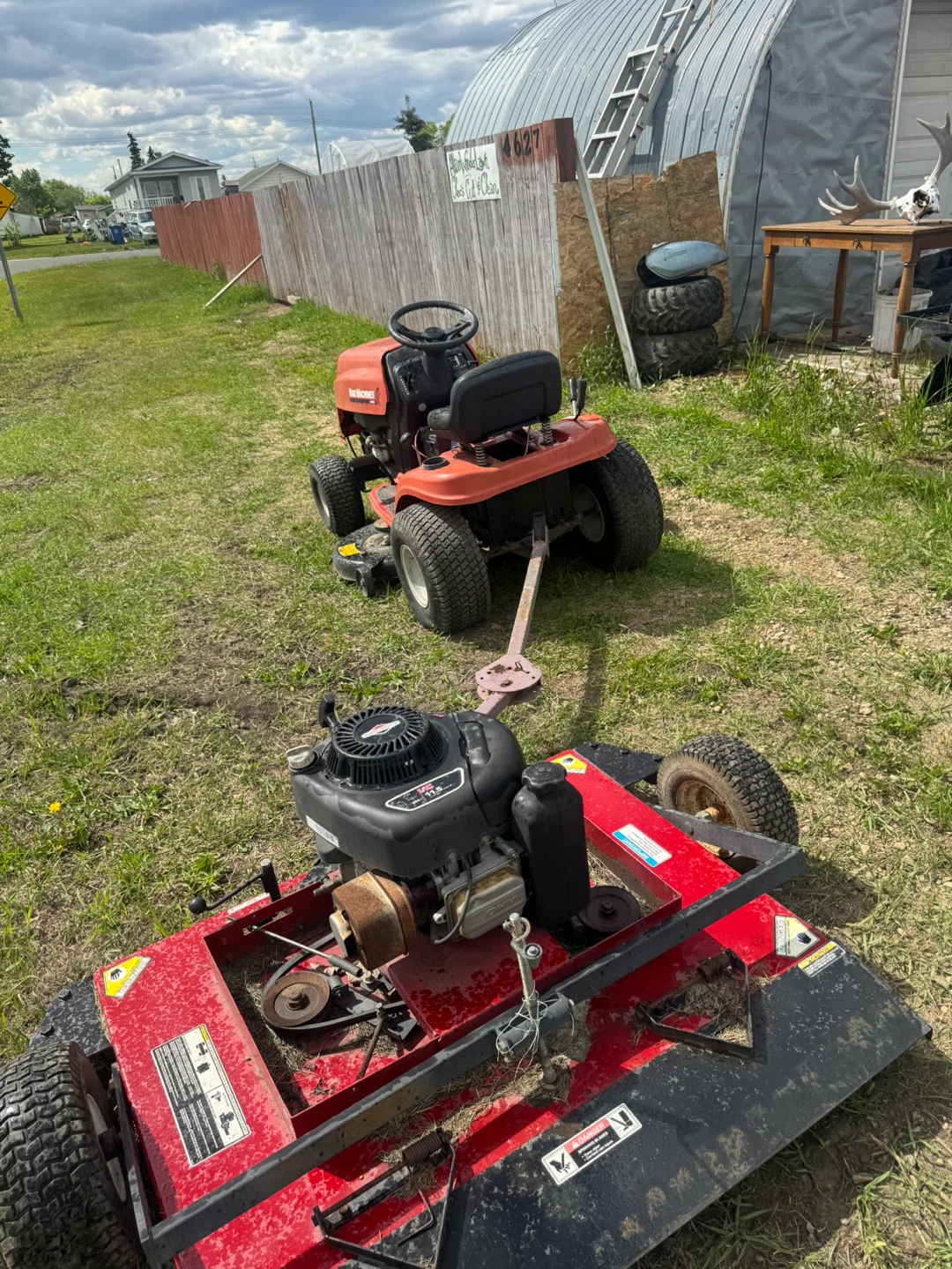 Ride-on Mower and Tow-Behind Brush Hog Mower - photo 3
