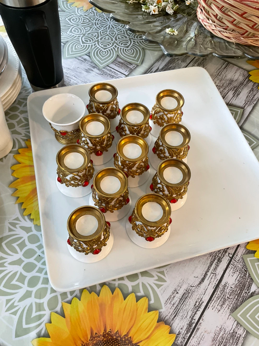 Set of 11 Decorative Tealight Holders