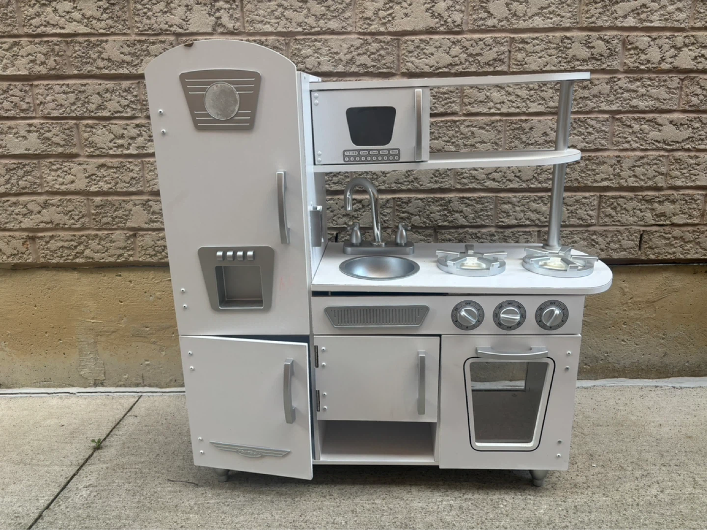 White Toy Kitchen Playset
