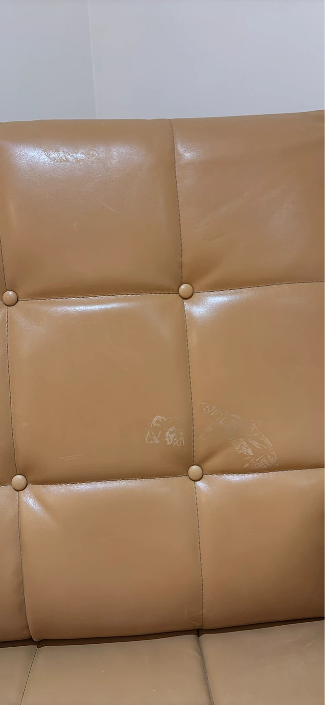 New Tan Tufted Leather Office Chair - photo 5