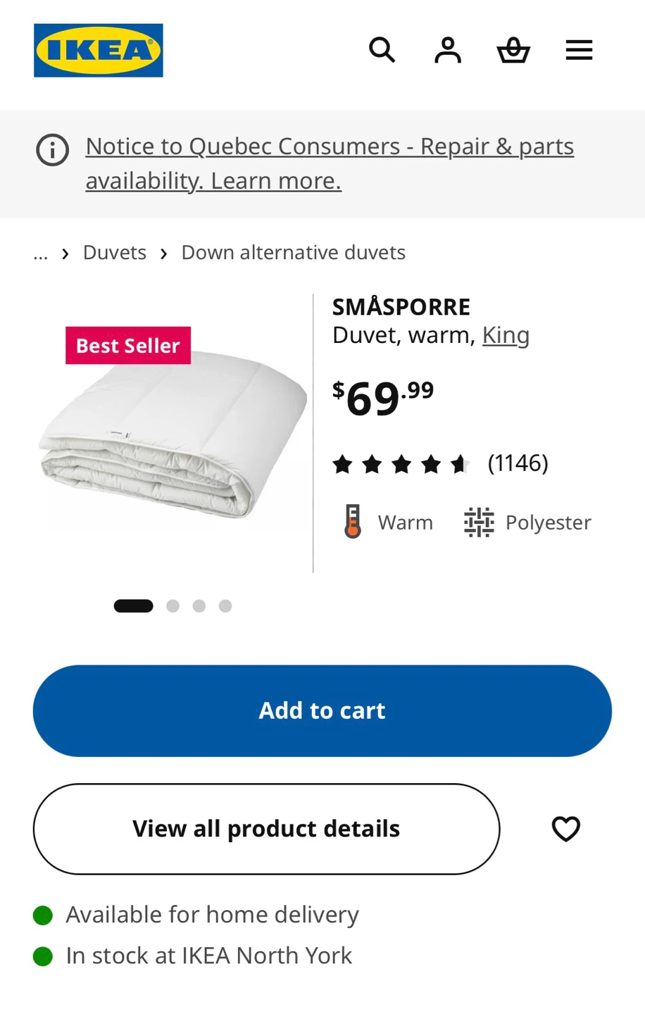 BRAND NEW - IKEA SMÅSPORRE King Duvet - photo 3