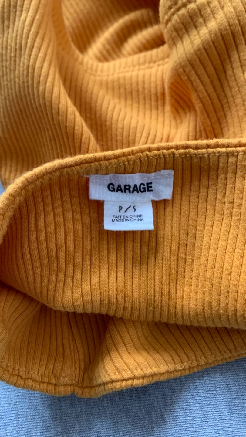 ‘Garage’ Orange Ribbed Tube Top - Size Small - photo 3