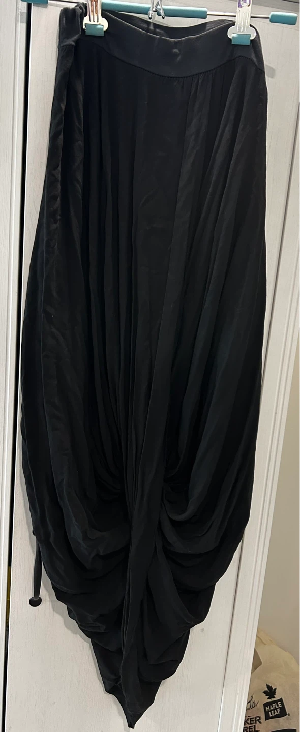 Black Draped Skirt MADE IN ITALY