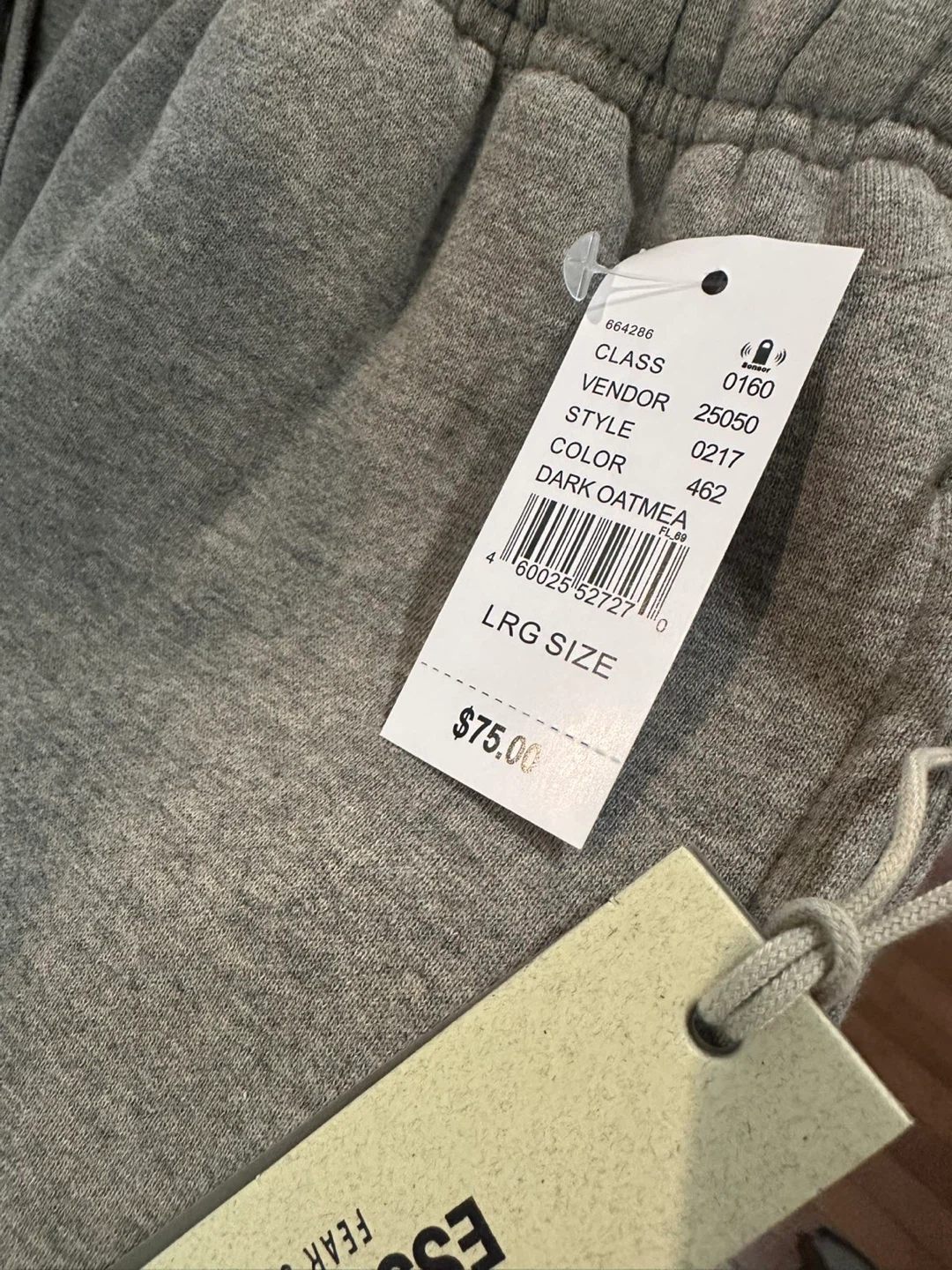 Fear of God Essentials Sweat Shorts - Dark Oatmeal - Large - photo 2