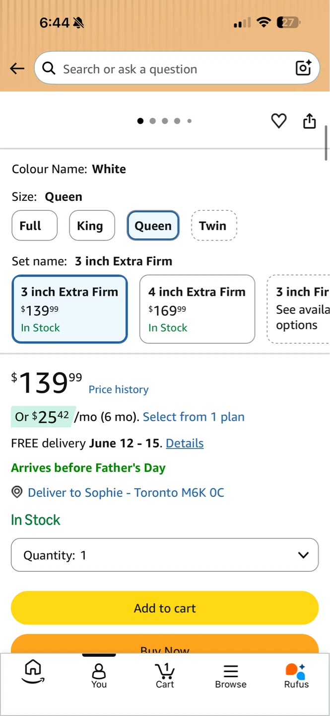 BedStory Extra Firm Queen Mattress Topper 3 Inch White - photo 2