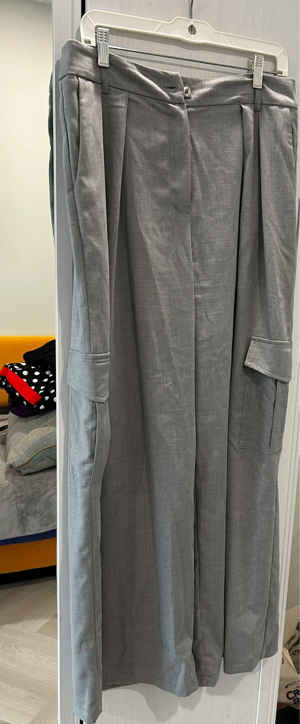 VIA BOVIO wide Grey Pants with side pockets - photo 2