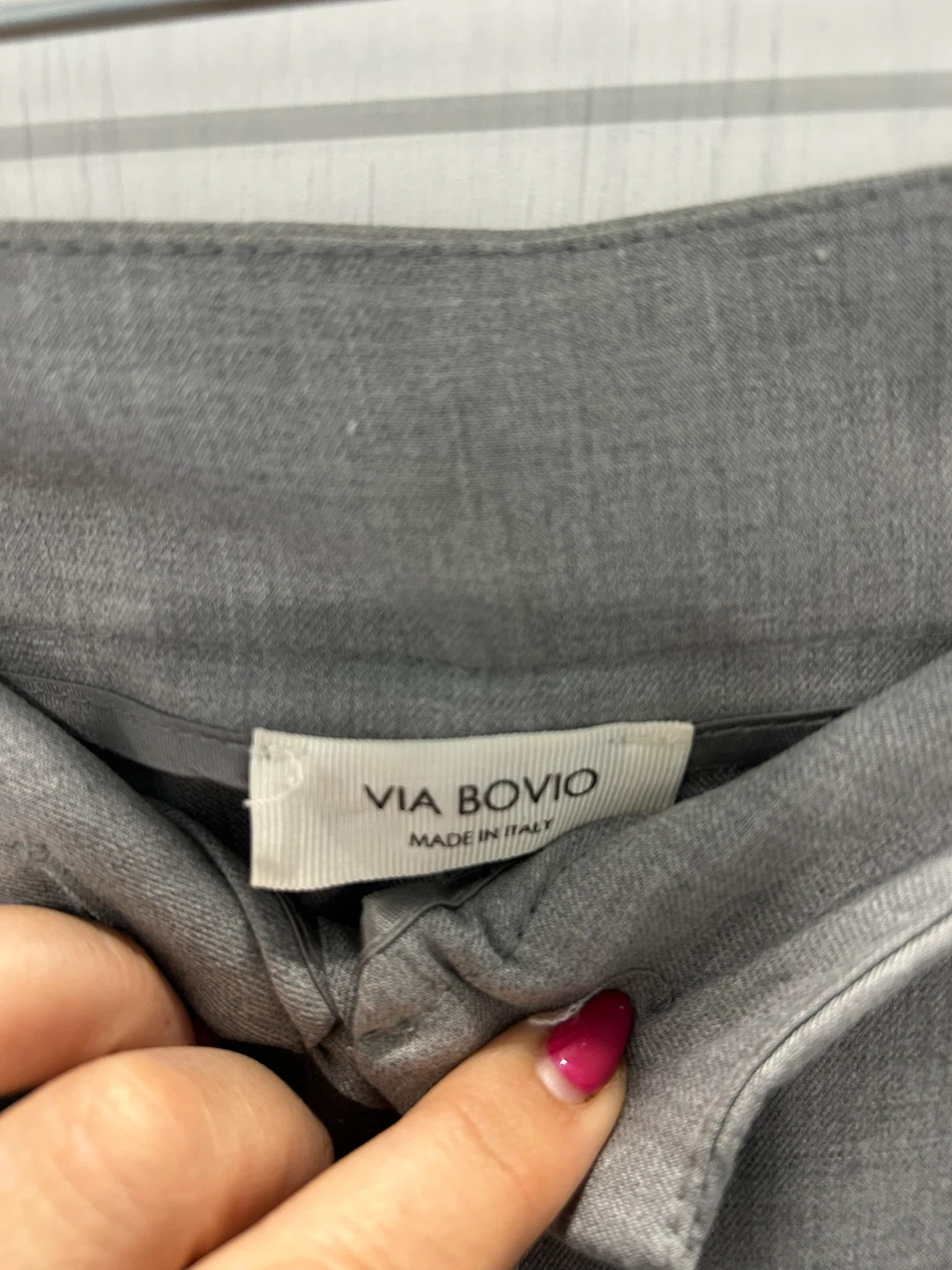 VIA BOVIO wide Grey Pants with side pockets - photo 3
