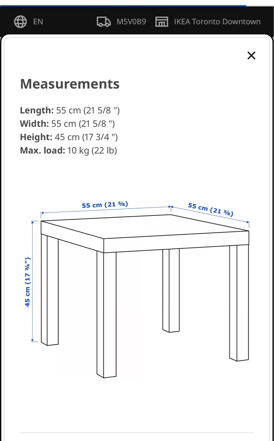IKEA LACK Side Tables - White - photo 3