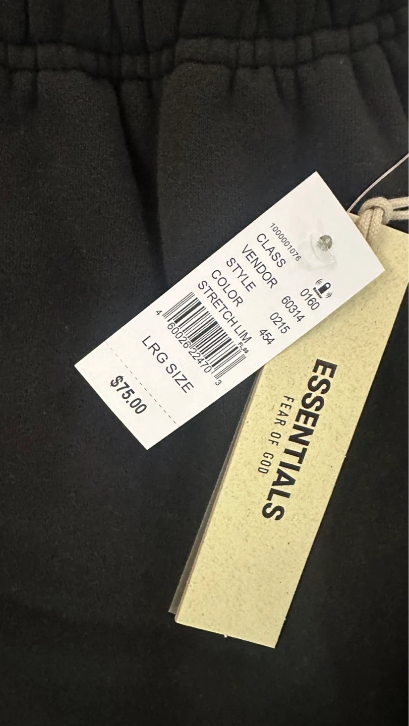 Fear of God Essentials Black Sweatshorts - photo 2