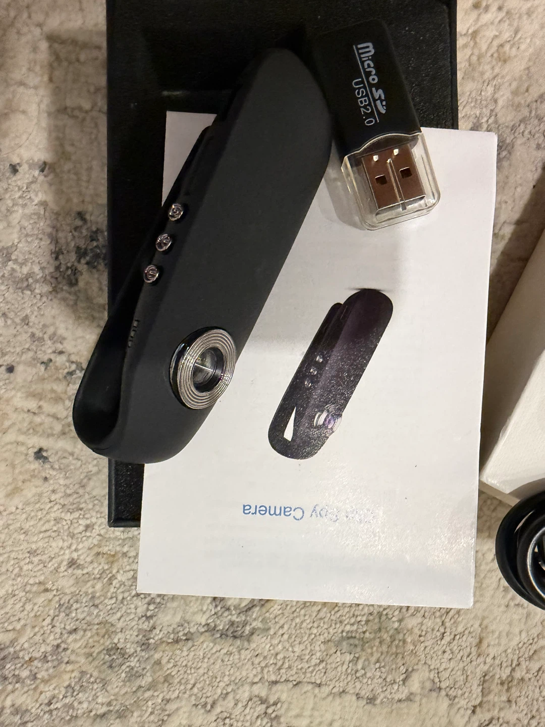 Clip Spy Camera with Micro SD USB Reader and Cable - photo 3