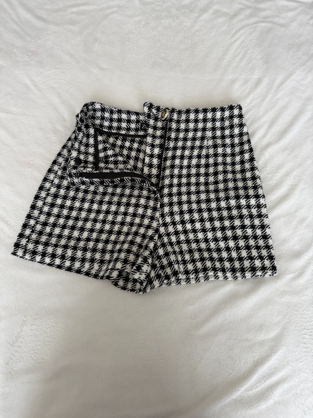 ZARA Houndstooth Pattern Shorts Size S - photo 3