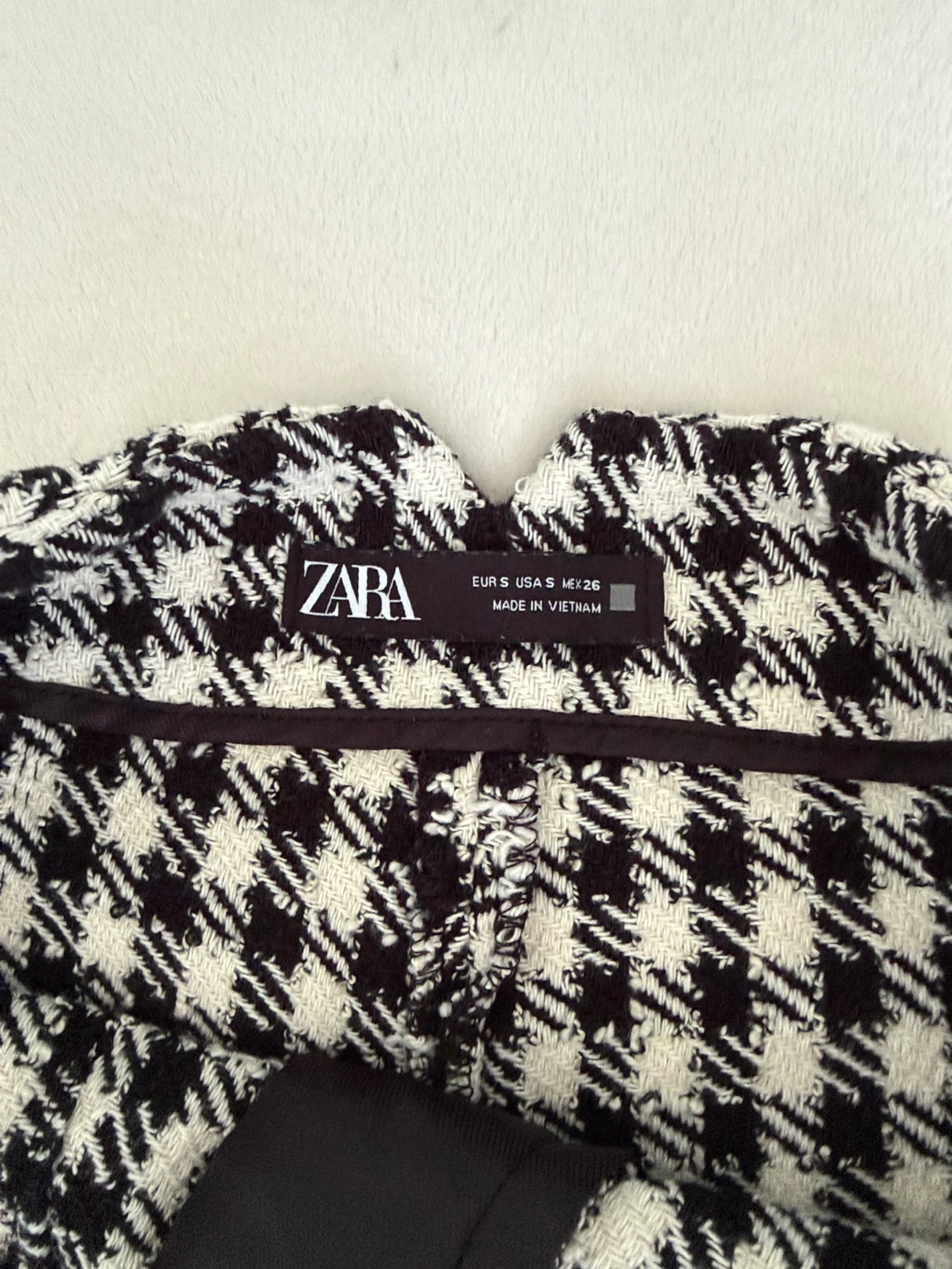 ZARA Houndstooth Pattern Shorts Size S - photo 5