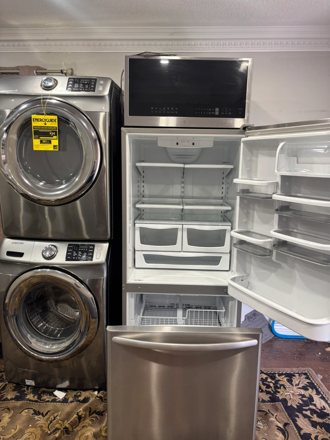 Appliances set fridge stove washer dryer can DELIVER - photo 4