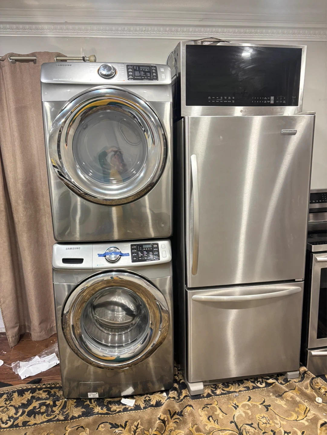 Appliances set fridge stove washer dryer can DELIVER - photo 2