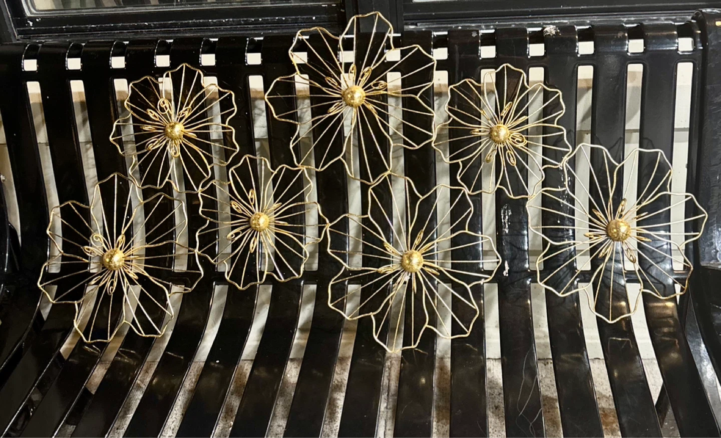 7 flowers iron wall art - photo 4