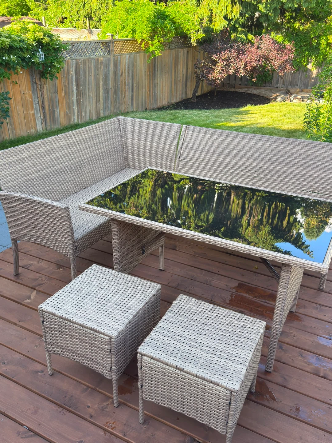 Five piece outdoor sectional dining/lounge set - photo 2