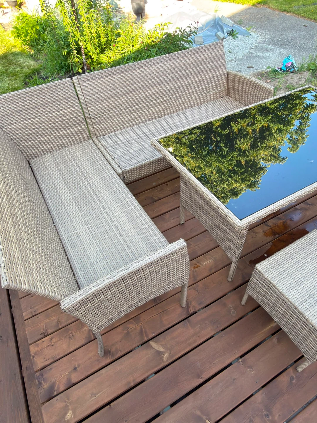 Five piece outdoor sectional dining/lounge set - photo 4