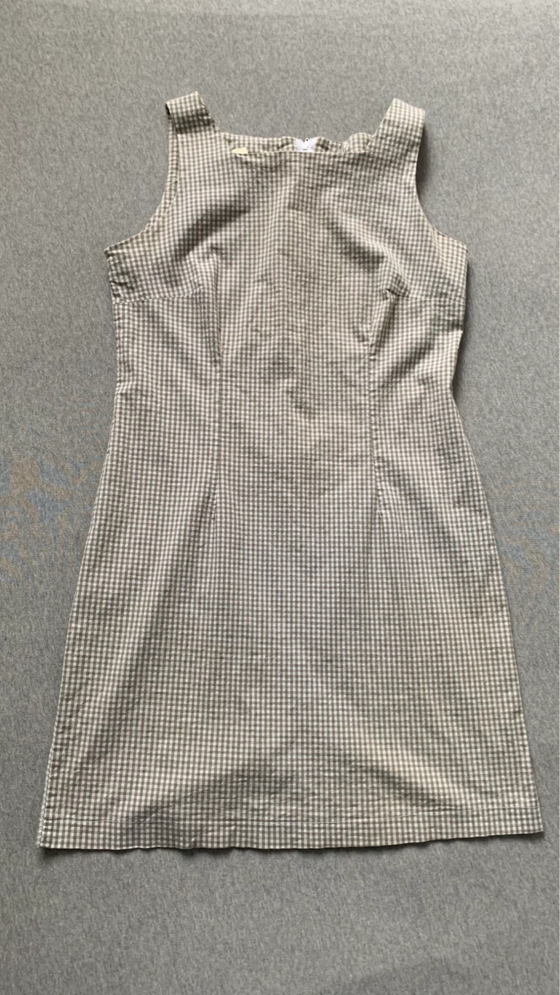 Sage Green Gingham Dress - Small/Medium
