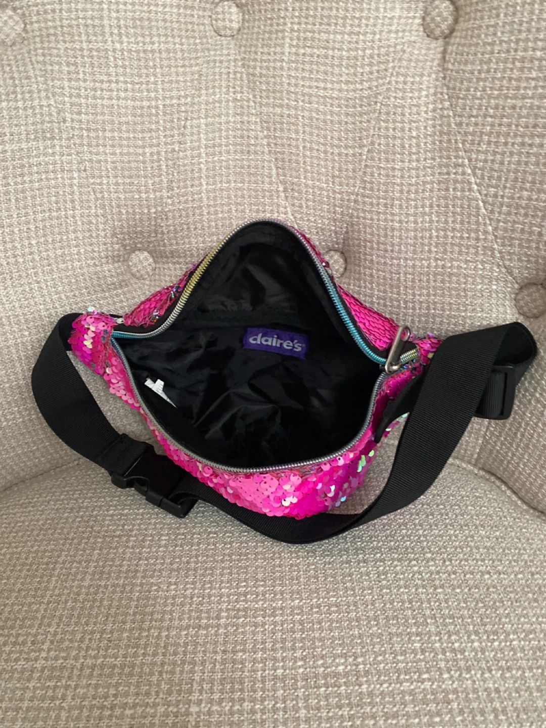 Claire's Pink Sequin Fanny Pack with Unicorn Pouch - photo 3