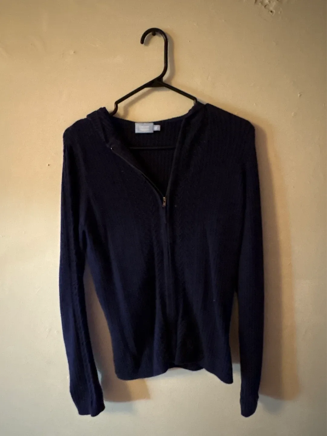 Denver Hayes Navy Blue Zip-Up Hoodie