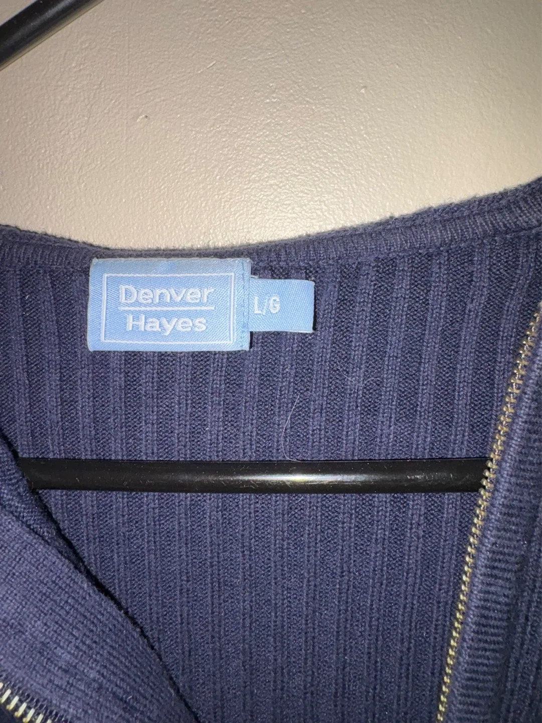 Denver Hayes Navy Blue Zip-Up Hoodie - photo 2