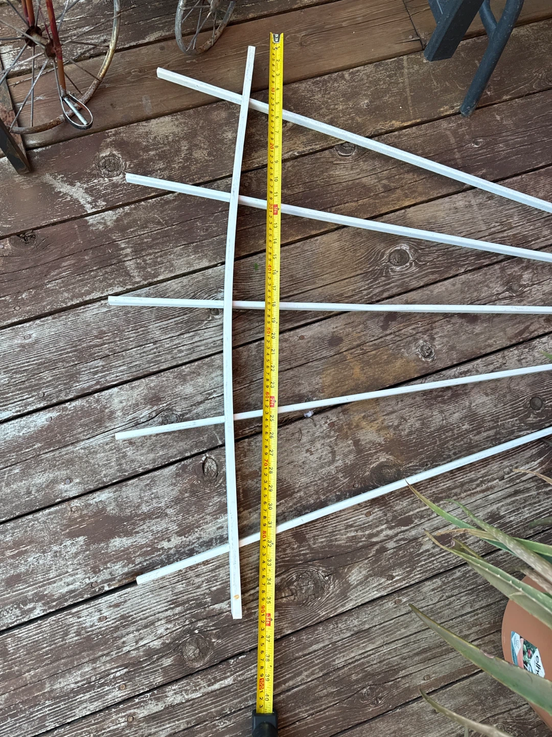 White large Fan Shaped Plant Trellis - photo 2
