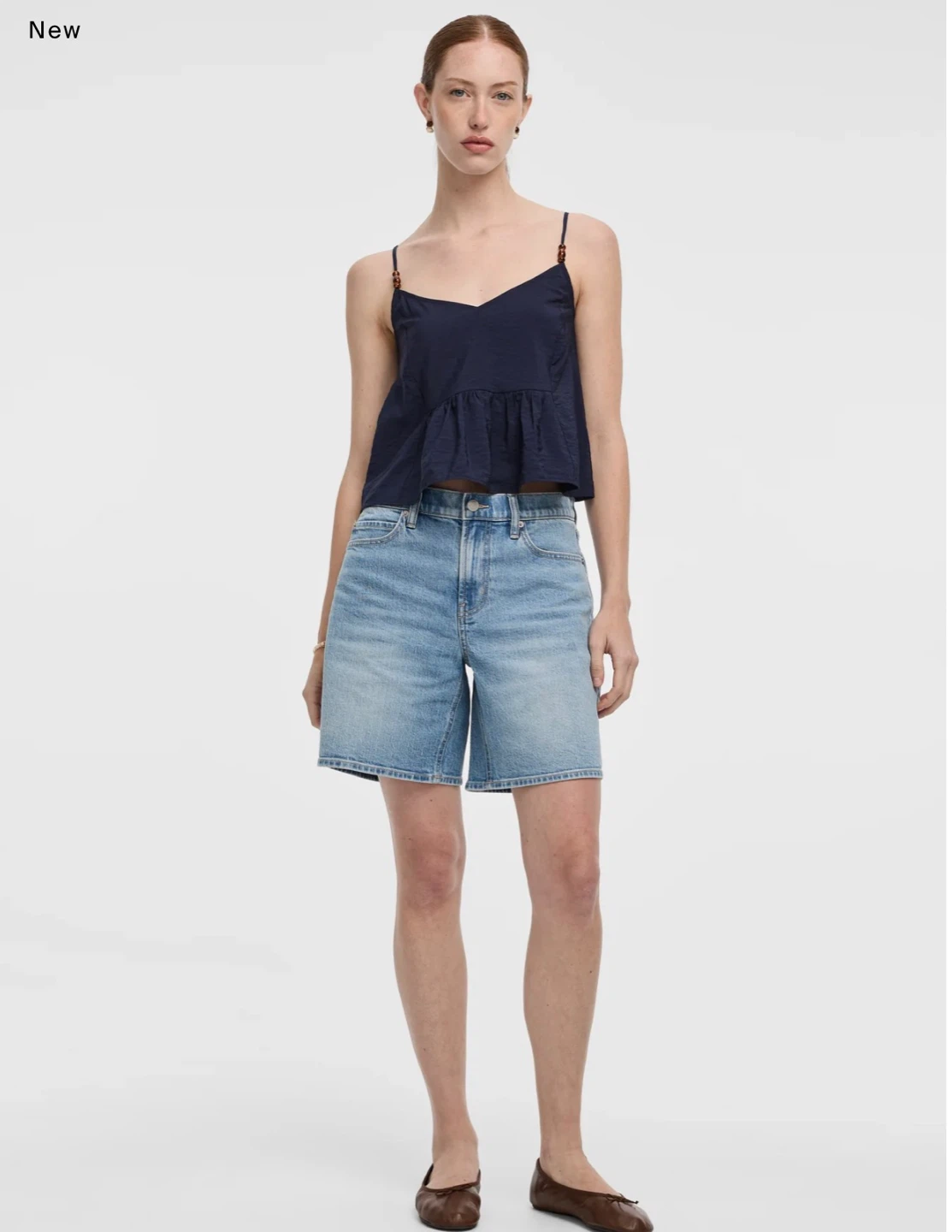 New Mid-Rise Baggy Denim Shorts size L - photo 2