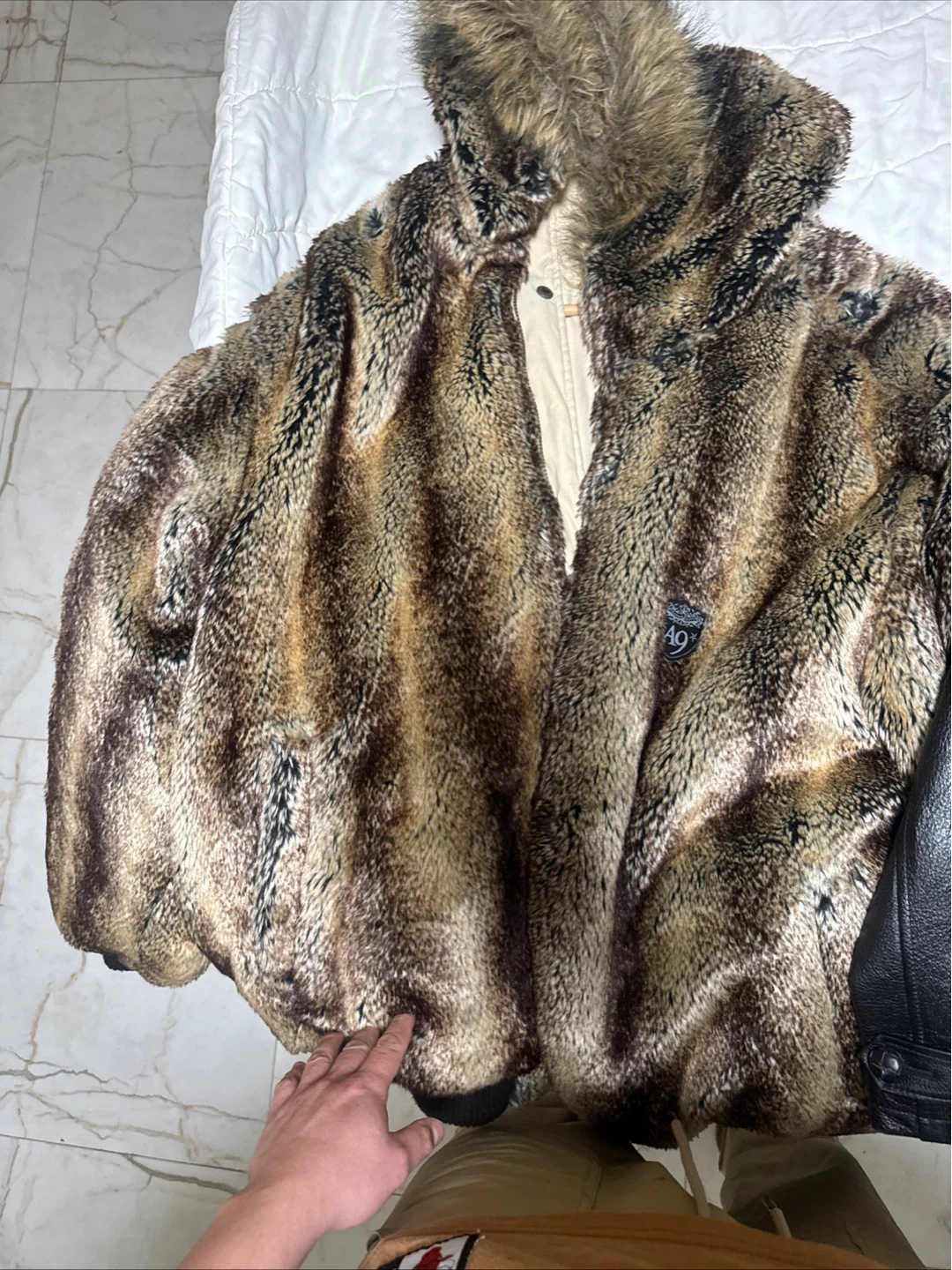 Akademiks Faux Fur Hooded Jacket