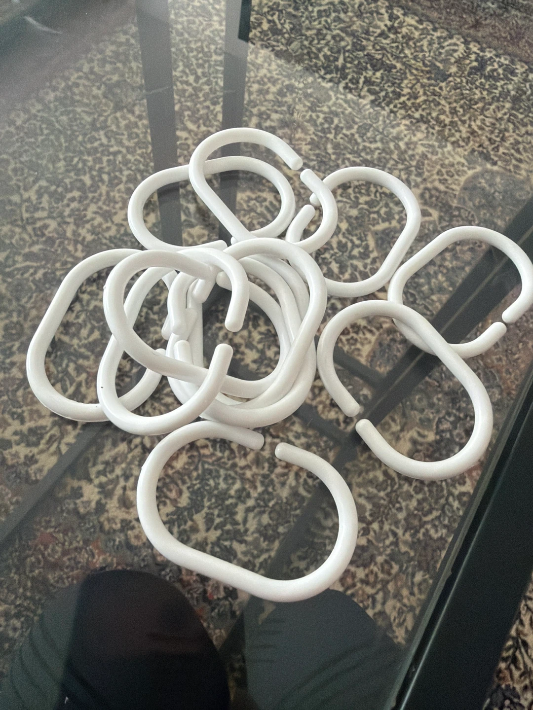 Glass charger plates and shower curtain rings - photo 5