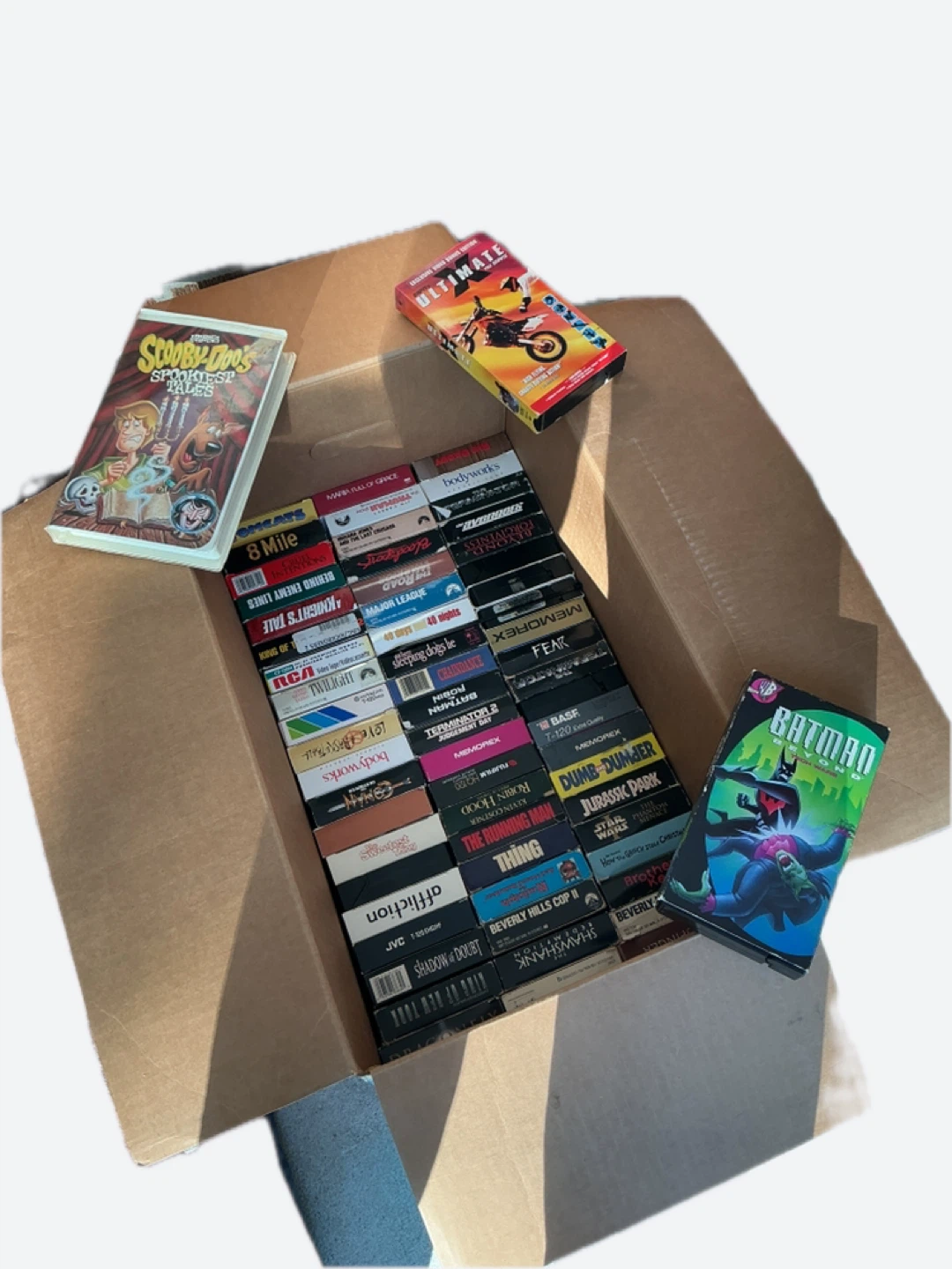 One box VHS tapes + VHS recorder