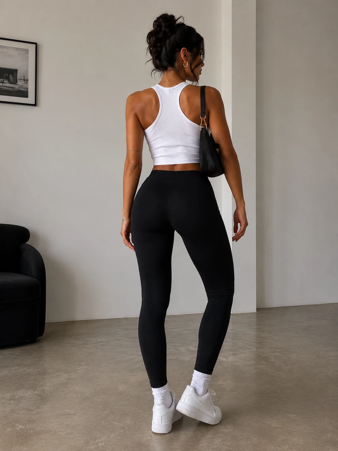 Black High-Waisted Leggings - photo 2
