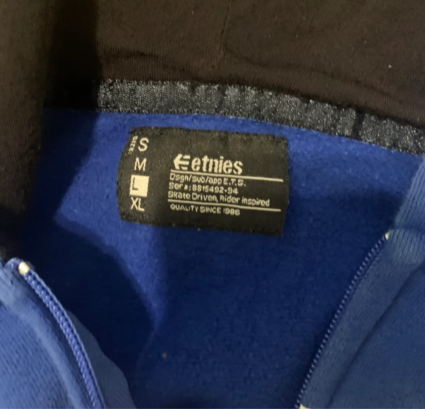 Etnies Blue Hoodie Skateboard brand - photo 2