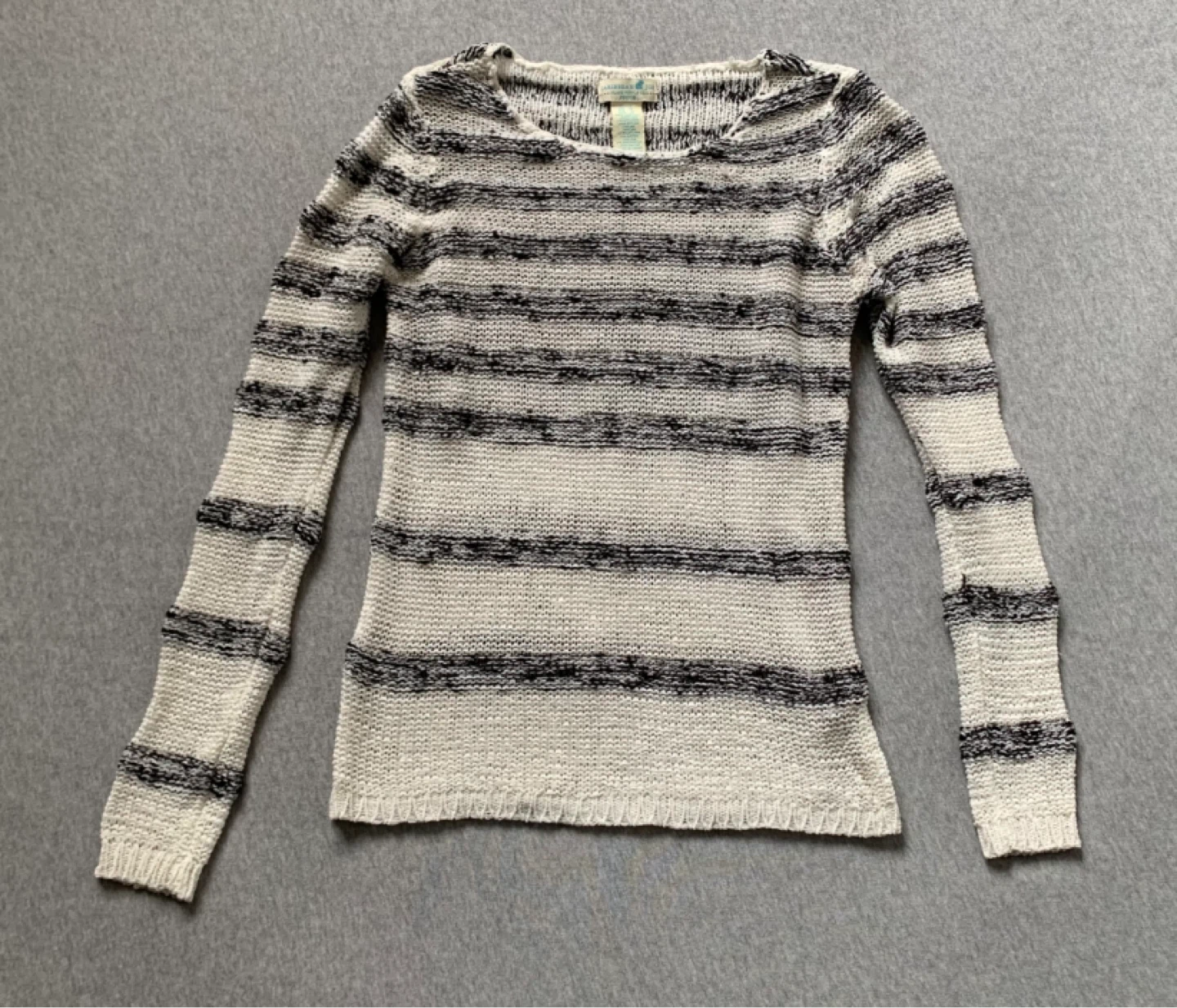 Caribbean Joe Petite Striped Sweater - Size Small