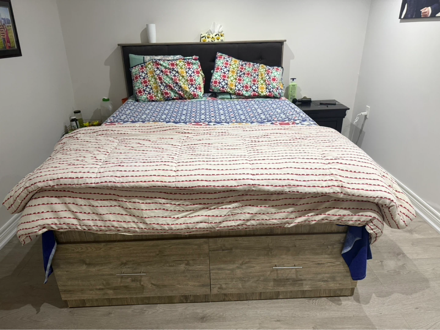 Queen Size Bed Frame with Storage - photo 2