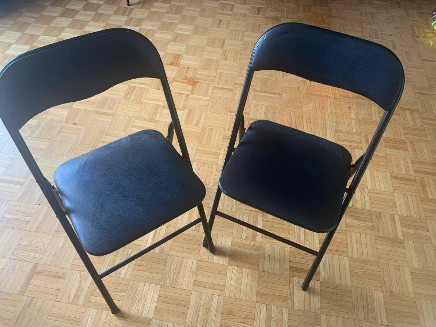 Set of 2 Black Folding Chairs