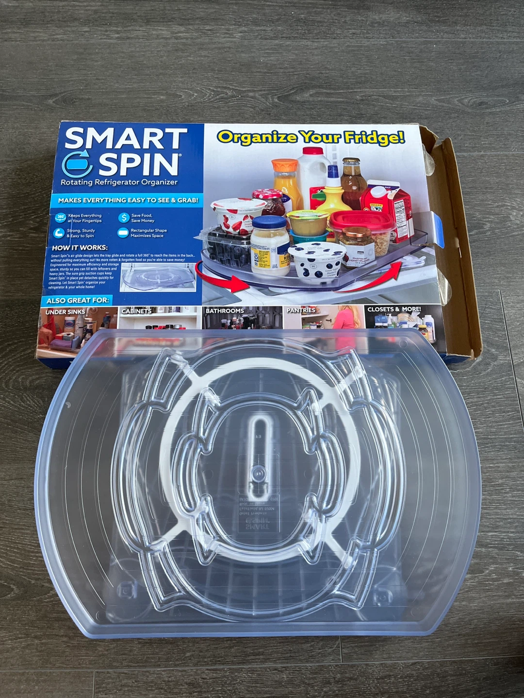 Smart Spin Rotating Refrigerator Organizer
