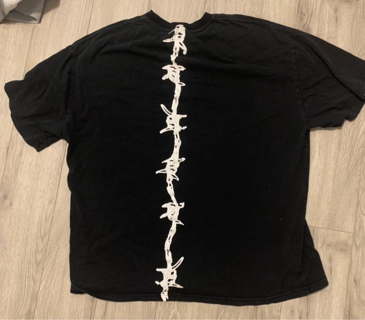 Black T-Shirt with Graphic Print - photo 2