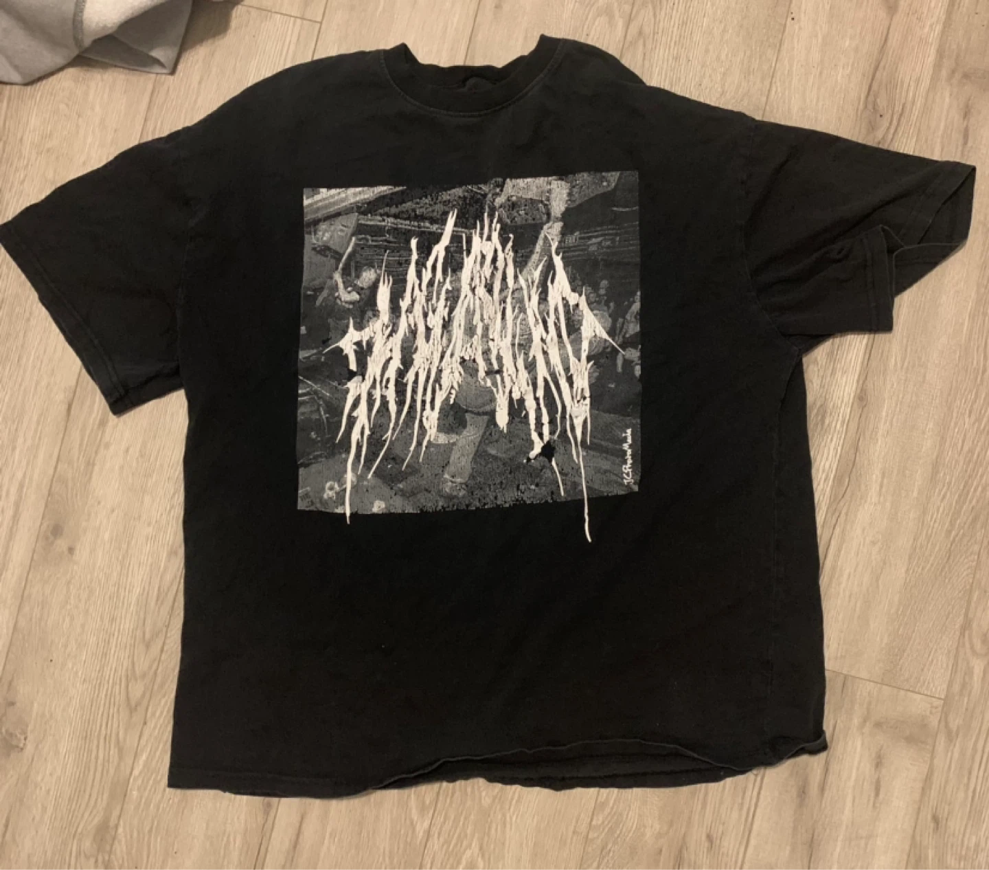 Black T-Shirt with Graphic Print