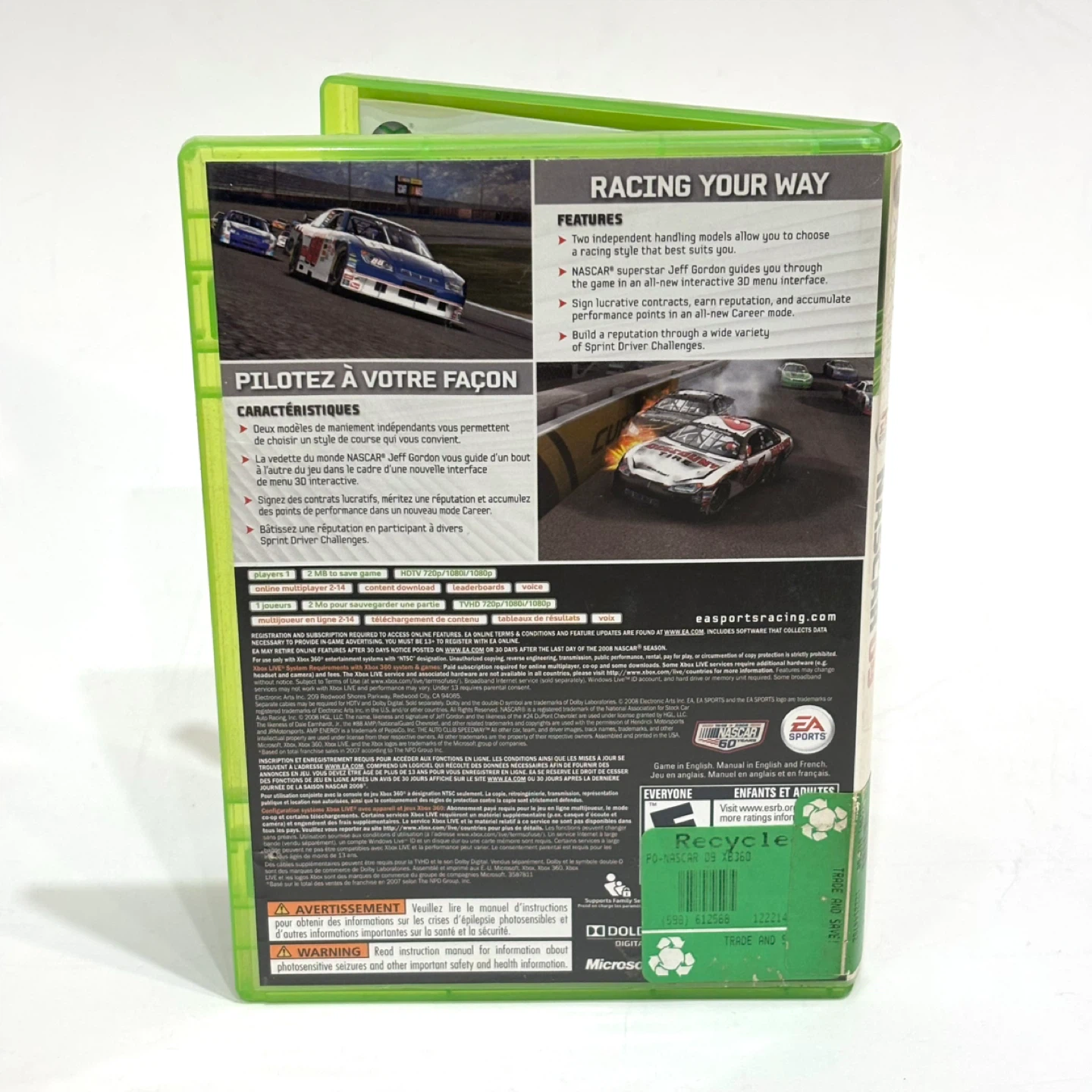NASCAR 09 - Xbox 360 - Mint Condition - photo 3
