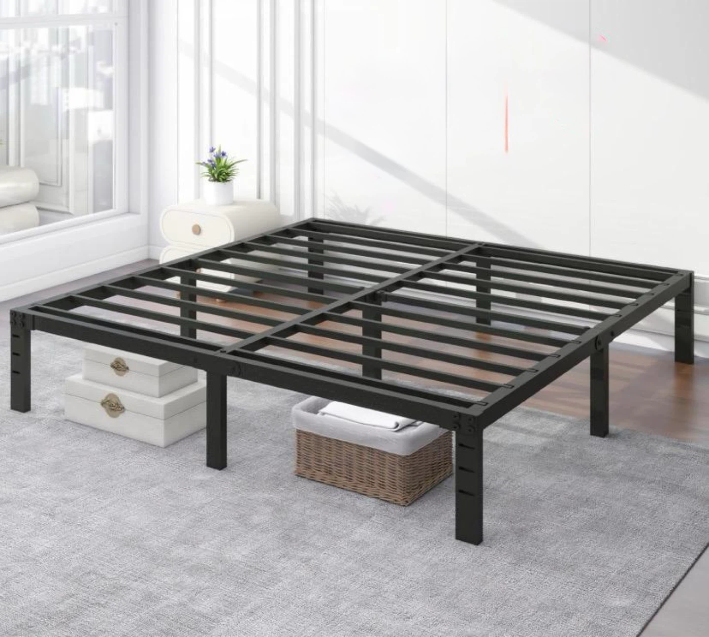 Black Metal Bed Frame king size