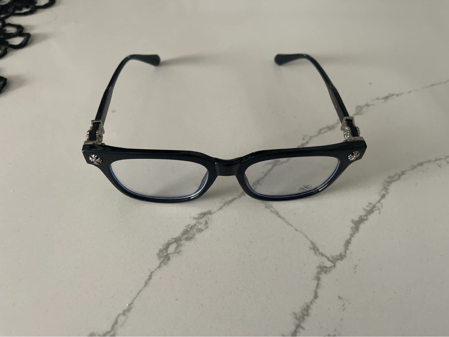 Chrome Hearts Glasses black and silver, blue light - photo 2