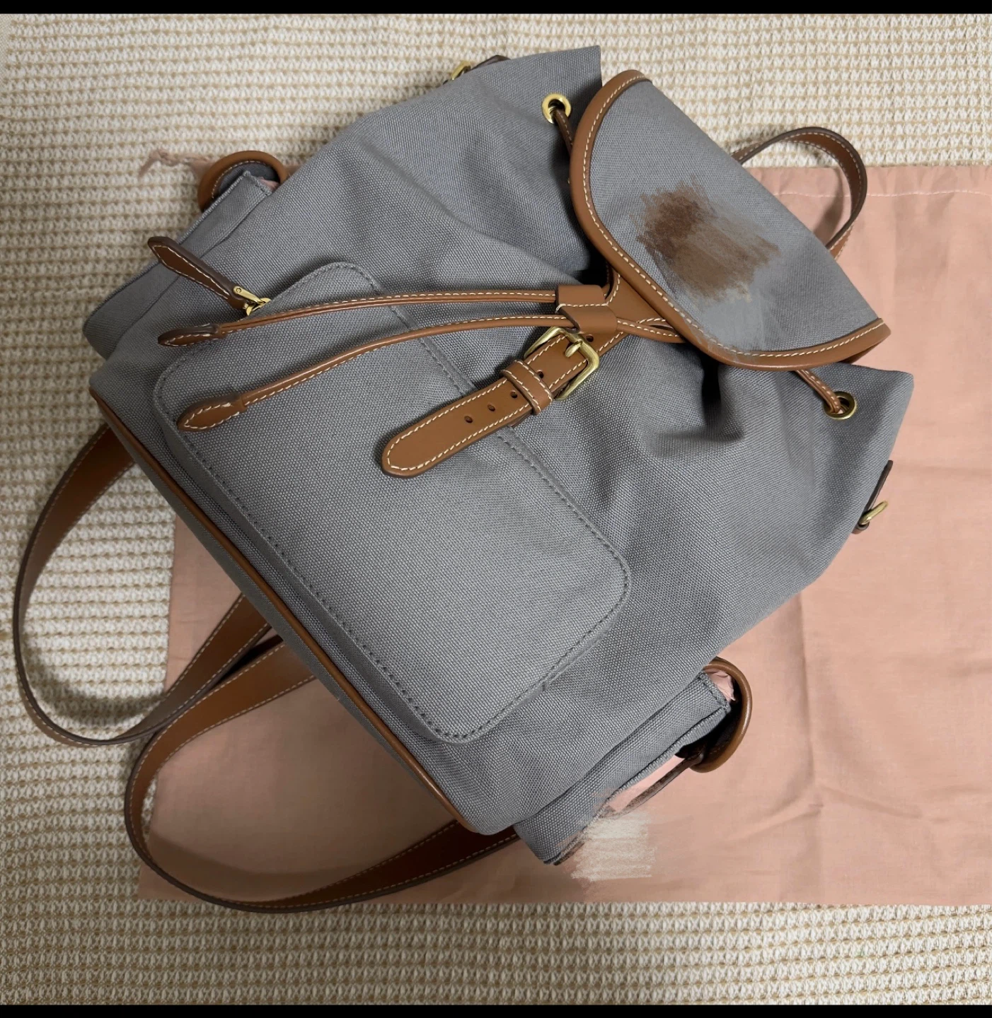 M-l-U Grey Canvas Backpack -Unopened!